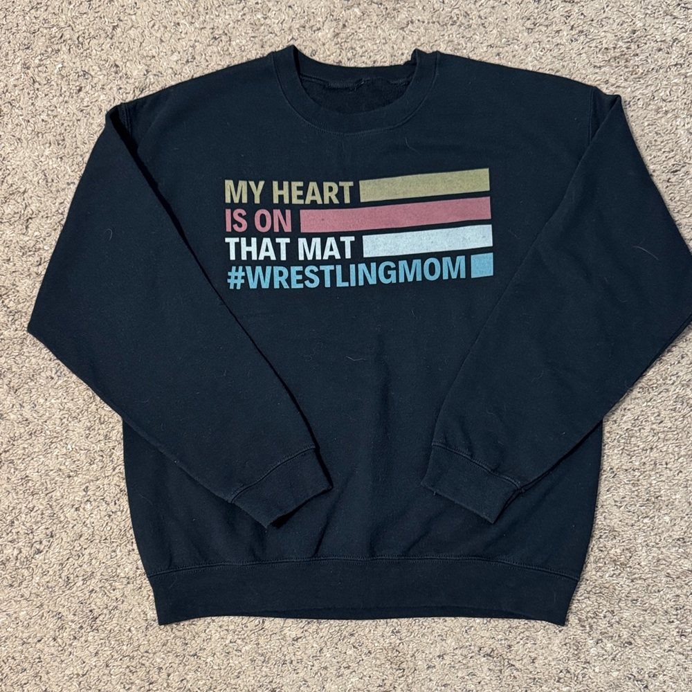 Black Wrestling Mom Sweater